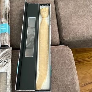 22” BTB 100% human hair clip extensions #613